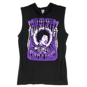 HENDRIX PURPLE HAZE SLEEVELESS HOODIE (M)